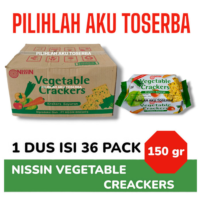 

Biskuit Nissin VEGETABLE CRACKERS 150 gr - ( HARGA 1 DUS )