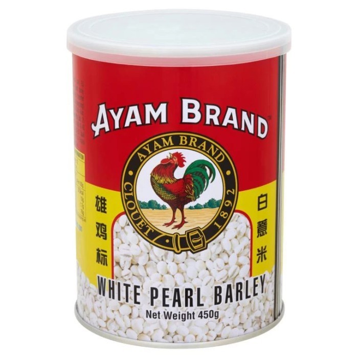 

Biji Jali Putih 450gr, Jelai Putih Cap Ayam Brand. White Barley