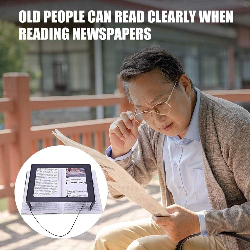 

Promo NEWACALOX Kaca Pembesar Bentuk Meja untuk Baca Magnifier with 4 LED 3X - HL-A4 Original 99