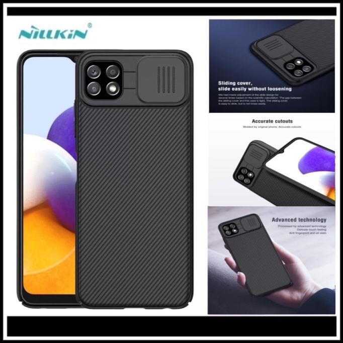 Murah Samsung Galaxy A22 5G Nillkin Camshield Original Hard Case Casing Cover Pc
