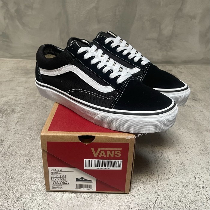 VANS OLDSKOOL CLASSIC BLACK WHITE ORIGINAL / VANS OLD SKOOL