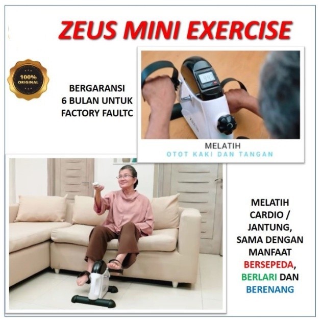 Murah ZEUS SPORT - MINI STATIC BIKE - ZEUS MINI EXCERCISE - ORIGINAL 100% Non COD