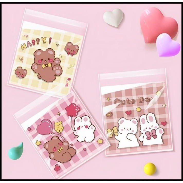 

Plastik Cookies Buskuit Kemasan Klip Karakter Isi 100 Pcs Ukuran 7x7cm