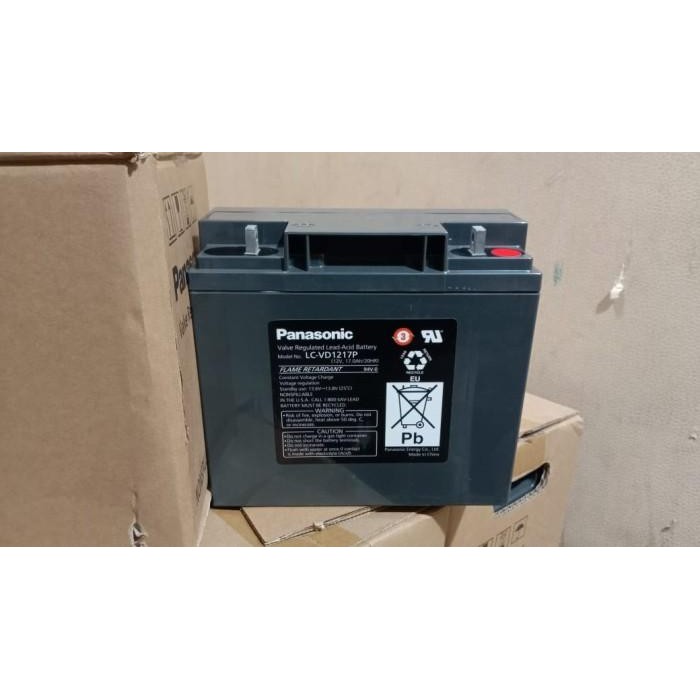 Baterai Panasonic 12Va 17Ah Aki Accu Kering Baterai Ups Terbaru 100 % Original