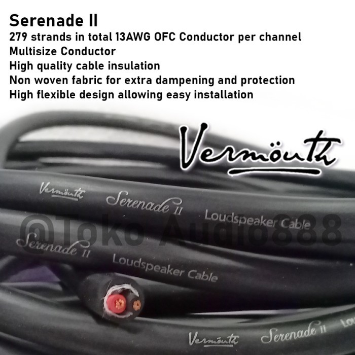 TERBARU Vermouth - Serenade II Loudspeaker Cable Per Meter