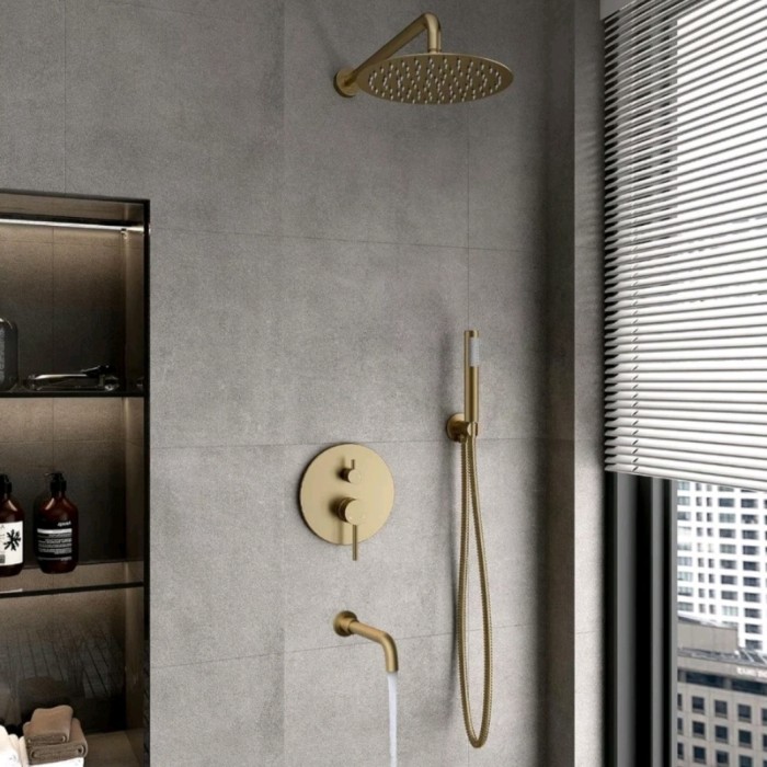 TERBARU! SHOWER SETT PANAS DINGIN BRUSH GOLD MODEL TOTO SHOWER TANAM GOLD DOFF