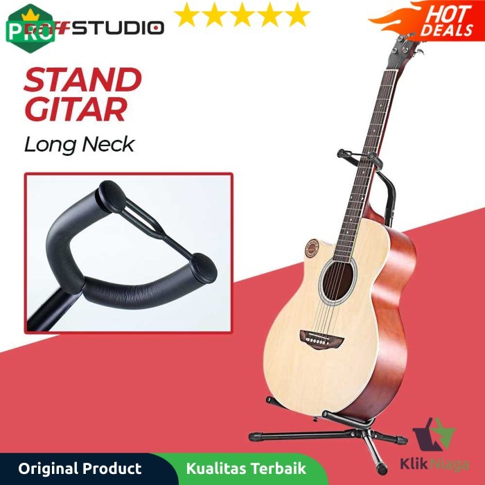 HOT SALE Stand Gitar Akustik Listrik Long Neck Model Berdiri Kokoh TaffSTUDIO