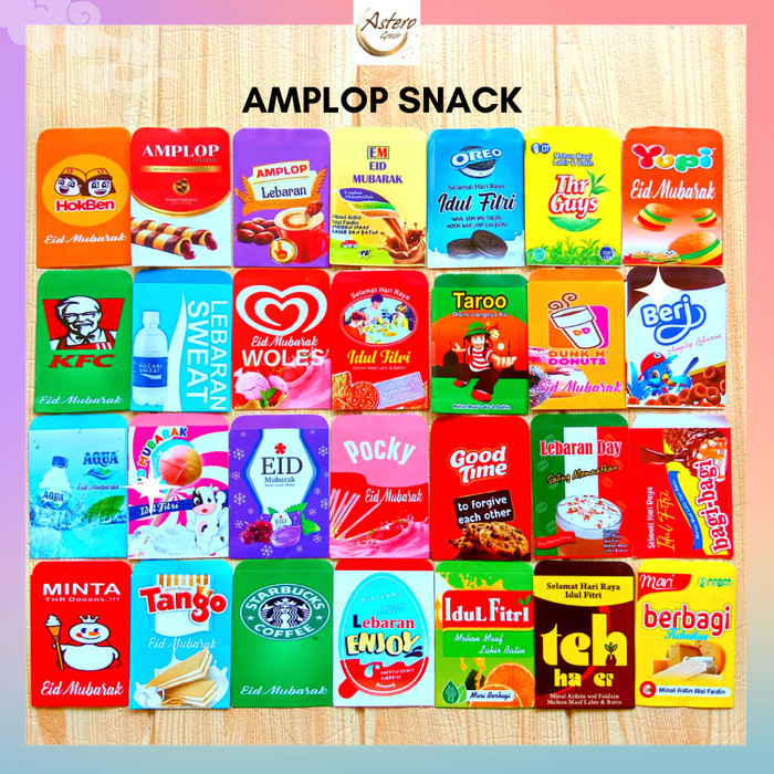

Amplop Lebaran Idul Fitri Motif Snack 1 Pak Isi 8 Lembar