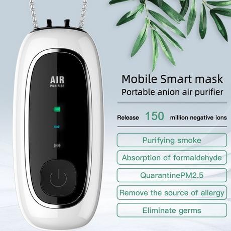 Kalung Air Purifier Necklace Elektronik Ion Negatif Usb Pemurni Udara Original Dan Terpercaya