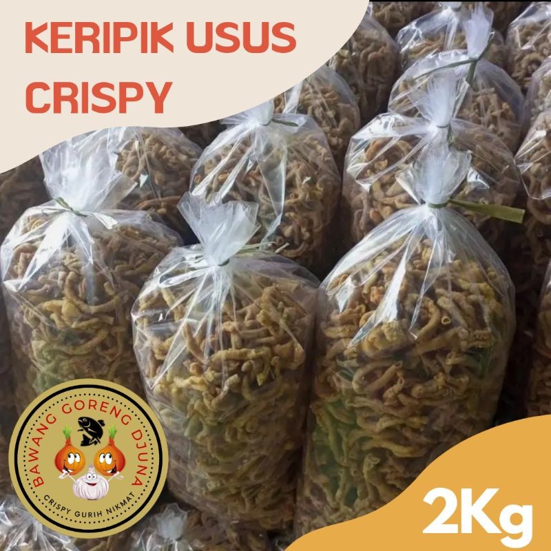 

Keripik Usus Crispy 2Kg Usus Ayam Goreng Krispi Ori & Pedas