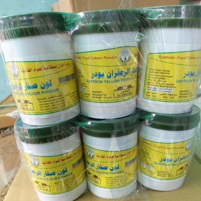 

saffron yellow colour powder asli