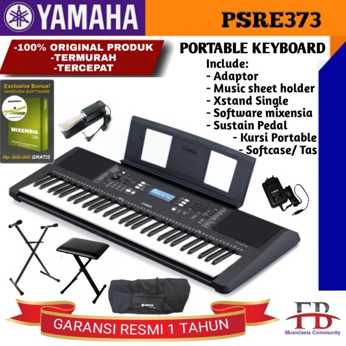 Keyboard Yamaha PSR E373 / E 373 / E-373 / PSRE-373 Garansi Resmi