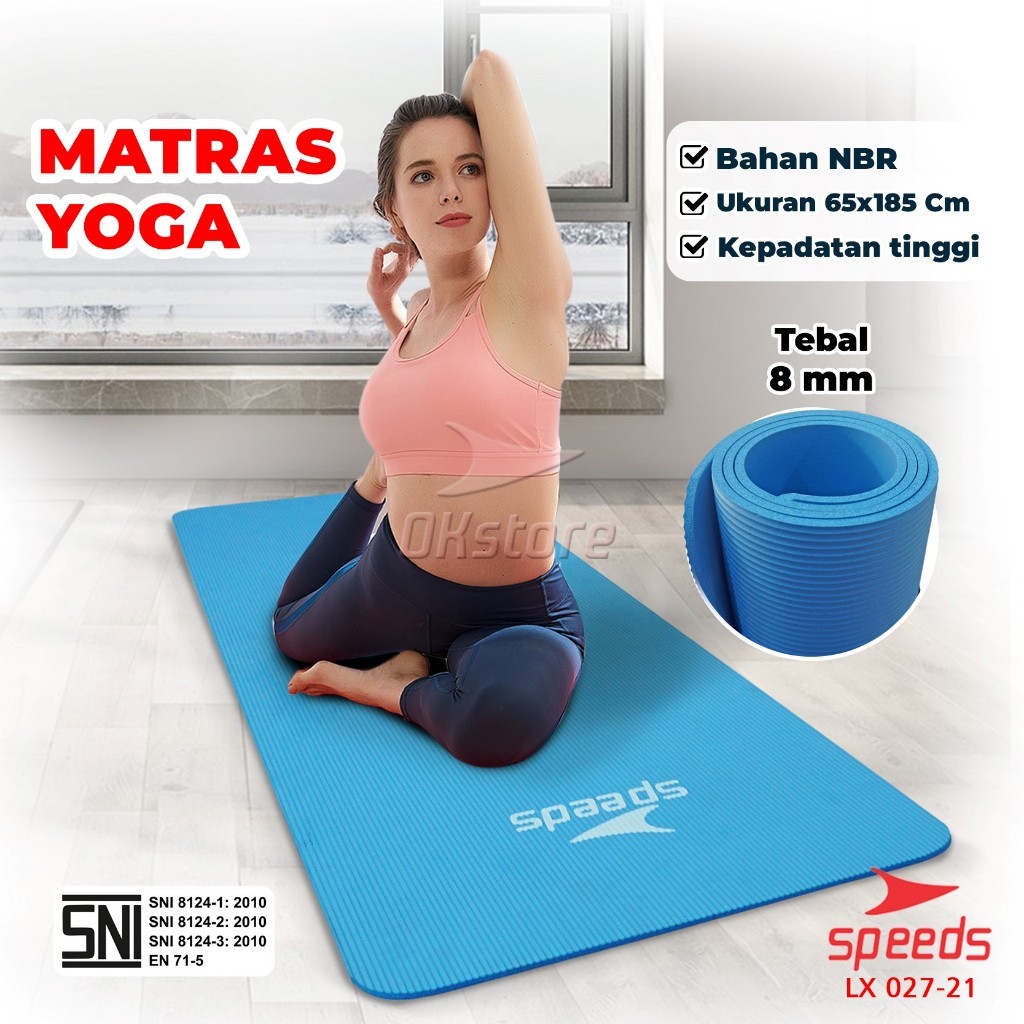 Gameboiishop SPEEDS Matras Yoga Tebal 8mm Mat Karpet Matras Olahraga Yoga Mat Anti Slip Matras