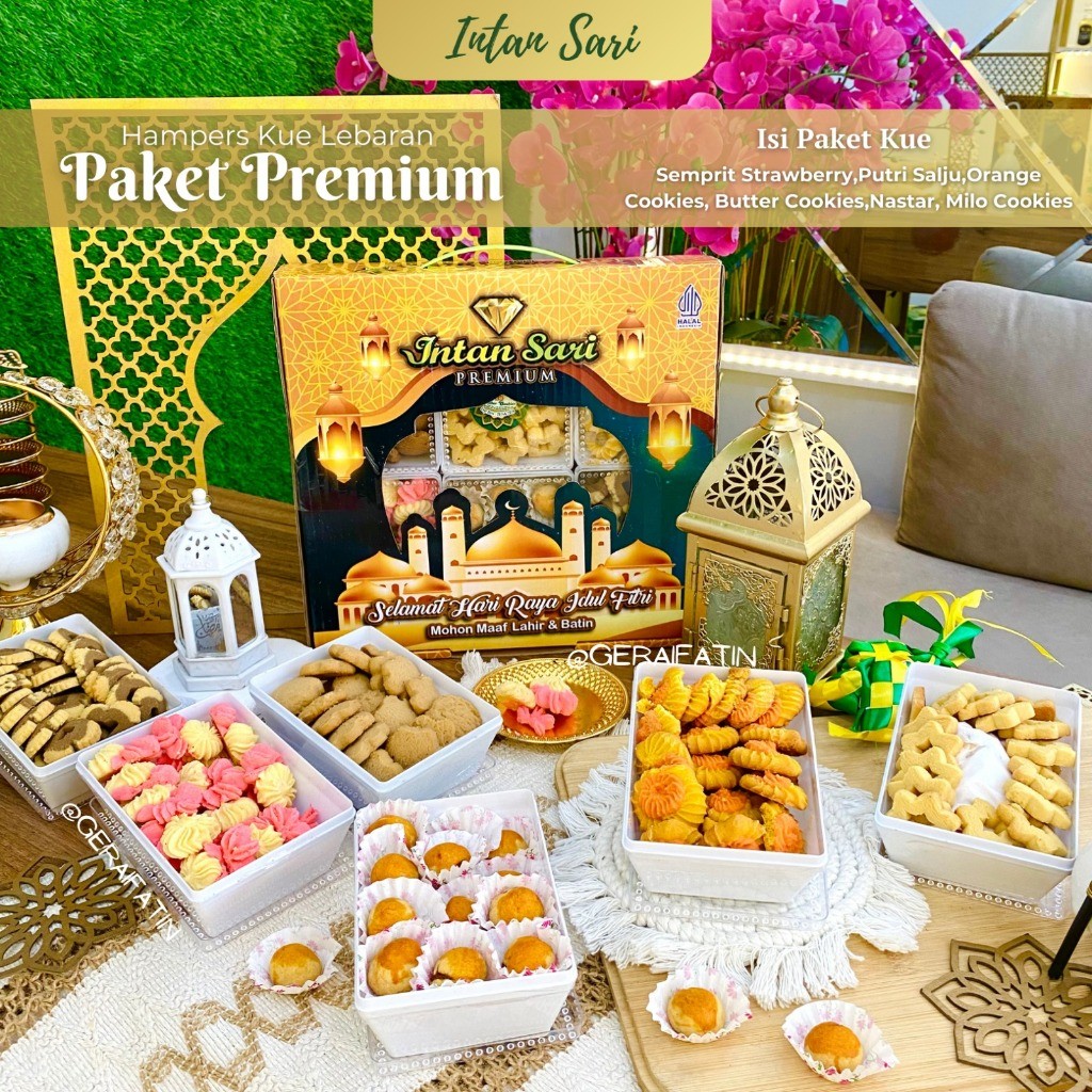 

KUE LEBARAN INTAN SARI PAKET KUE PREMIUM KUE KERING 6 TOPLES / PAKET KUE KERING