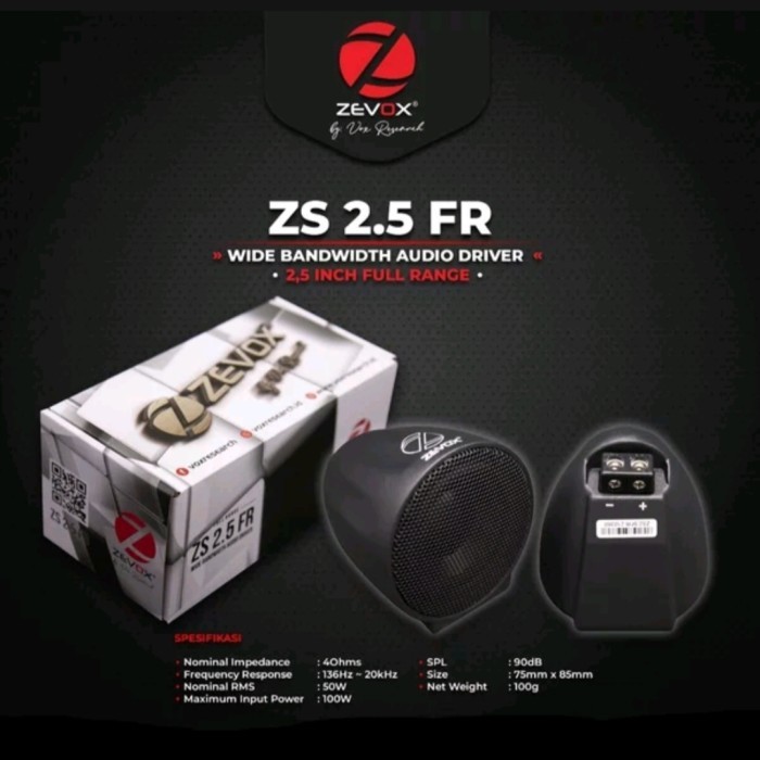 TERBARU Fullrange zevox ZS 2.5 FR by Vox Research