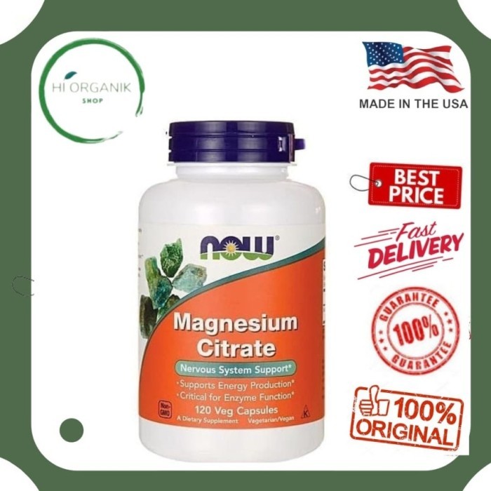 Now Foods Magnesium Citrate 240 Veg Caps ; 120 Veg Caps