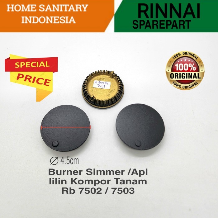 Terbaru.. Burner Set Kompor Gas Tanam Rinnai Rb 7502 /7503 Original