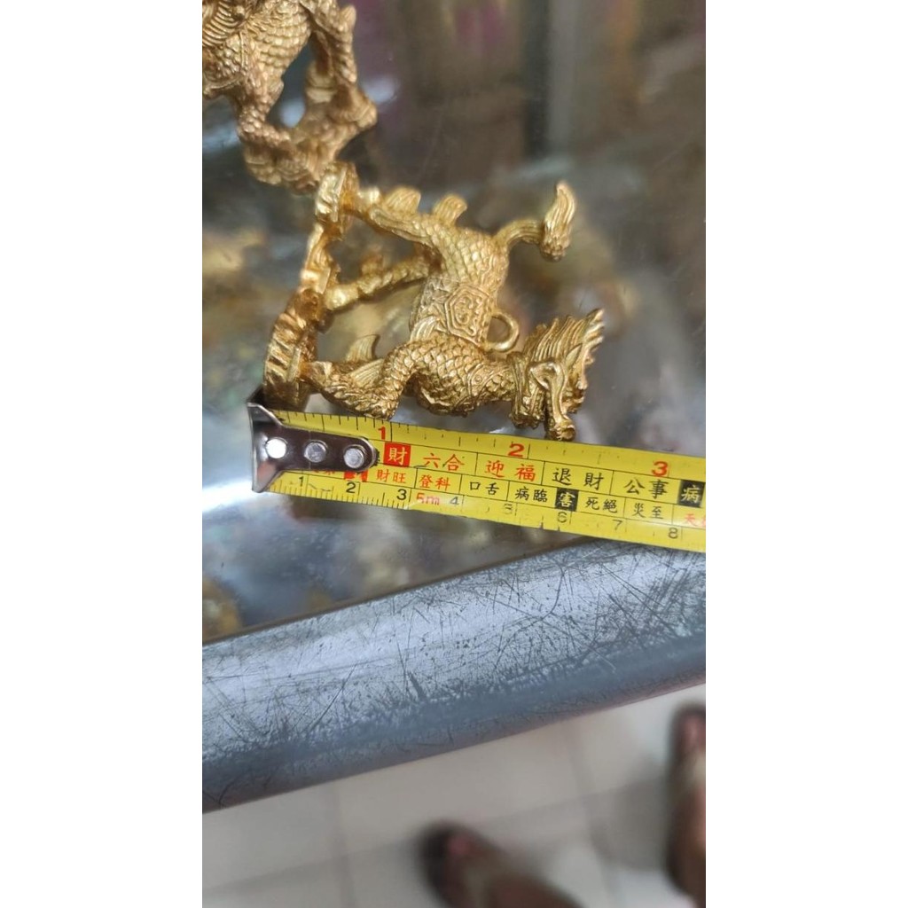 pajangan kilin / qilin fengshui - kuningan - 3 inch