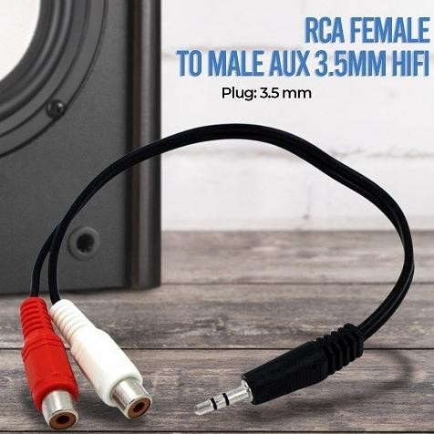 yang dicari] Kabel Jack Audio Aux 3.5mm Male to 2 RCA Female Extender Cable HIFI