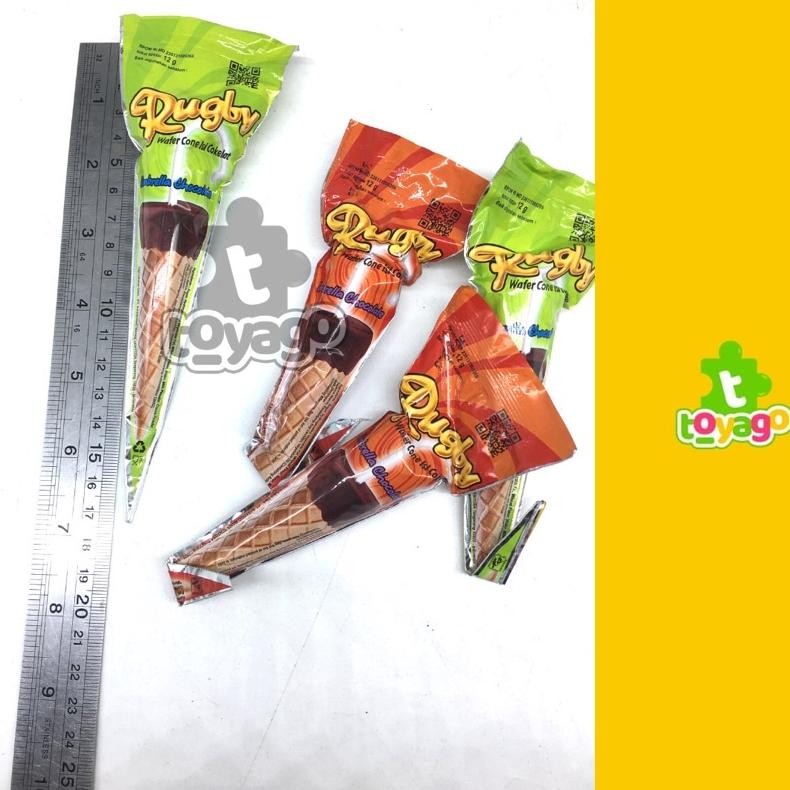 

coklat rugby payung/rugby wafer cone isi 60pcs grosir murah (coklat rugby toyago toys)