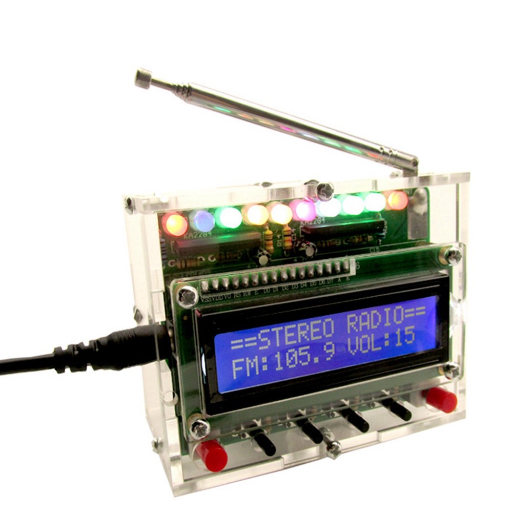 DIY DC 5V Digital Radio Kit Parts TDA5807 51 Sing-Chip FM