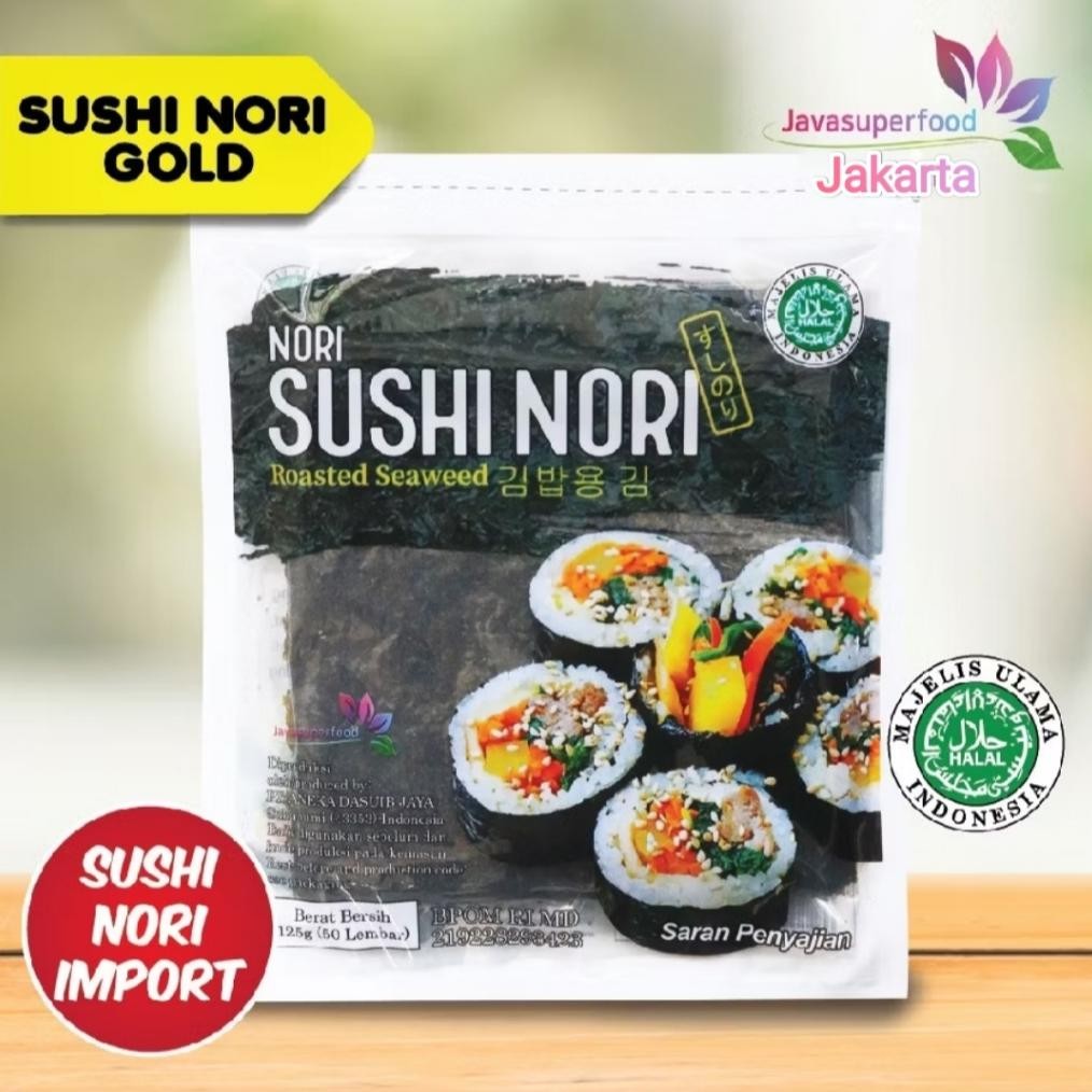 

Sushi Nori Roasted Seaweed Rumput Laut Panggang - 25g - 10 lembar