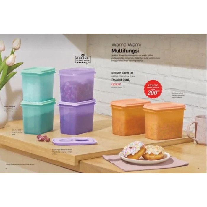 Tupperware Four Season Saver toples gula kopi / wadah bumbu