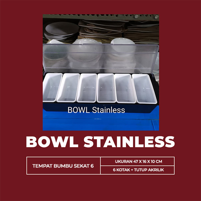 Tempat Bumbu Sekat 6 Plastik