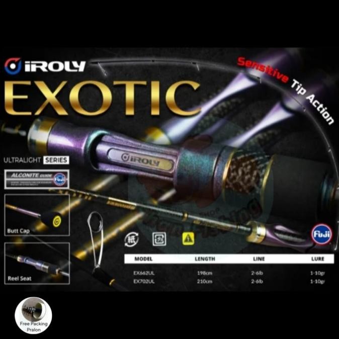 Joran UL Spinning Iroly Exotic Fuji Solid Carbon DIN