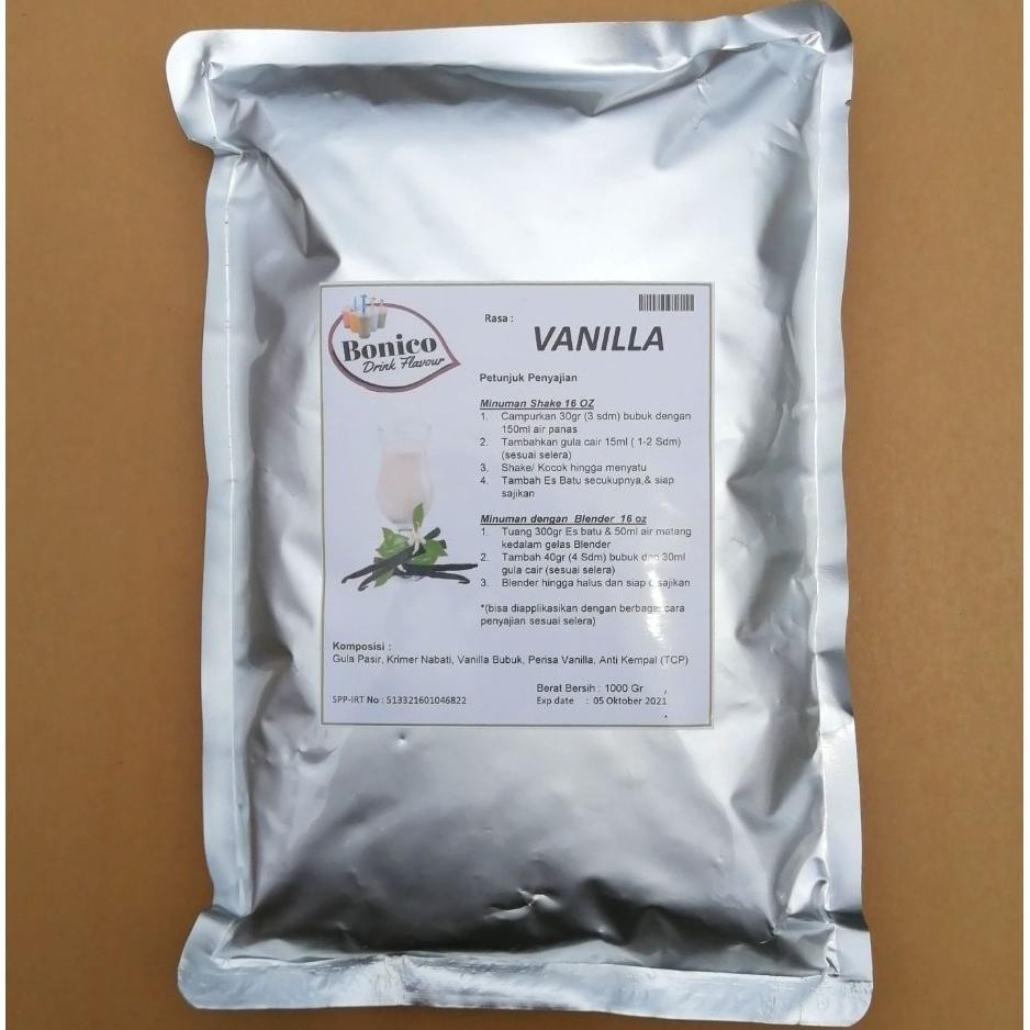 

VANILLA powder 1KG Bubuk minuman VANILA powder ice blend milk shake vanili