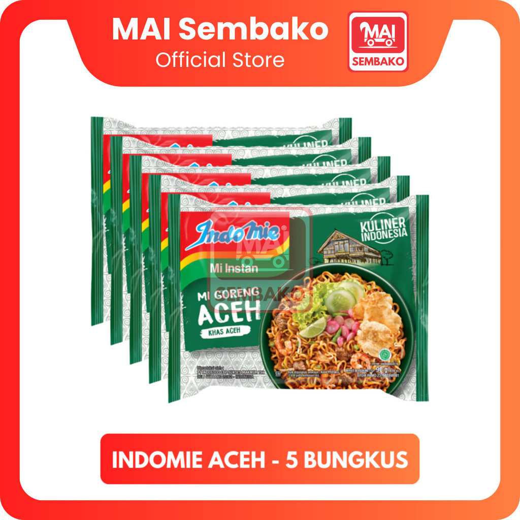 

Indomie Aceh 5 Bungkus - Mie Instan Indomie Goreng Aceh Khas Aceh