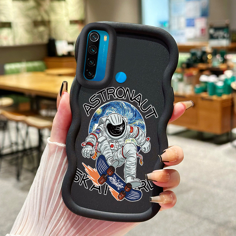 Casing Hp Untuk Xiaomi Redmi Note 8 Note 8T Case NASA astronot Warna macaron tekstur lembut softcase