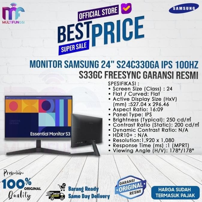 Monitor Samsung 24" 75hz S24R350 IPS FHD HDMI LED (LS24R350FZE)