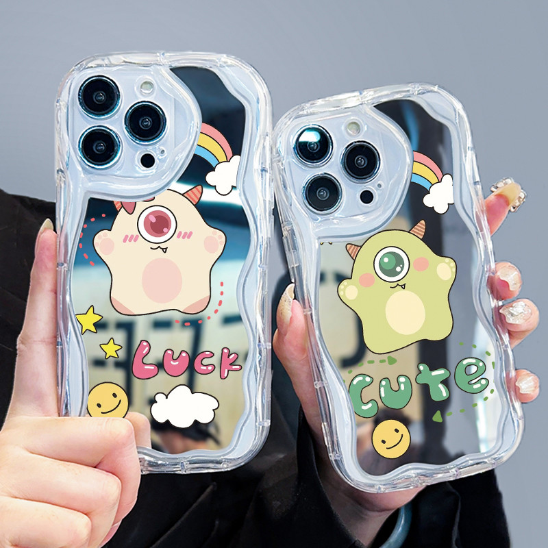 Casing Hp Untuk iPhone X Xs Max Xr Case Casing cermin HP Softcase ponsel Monster Drop silikon Cesing