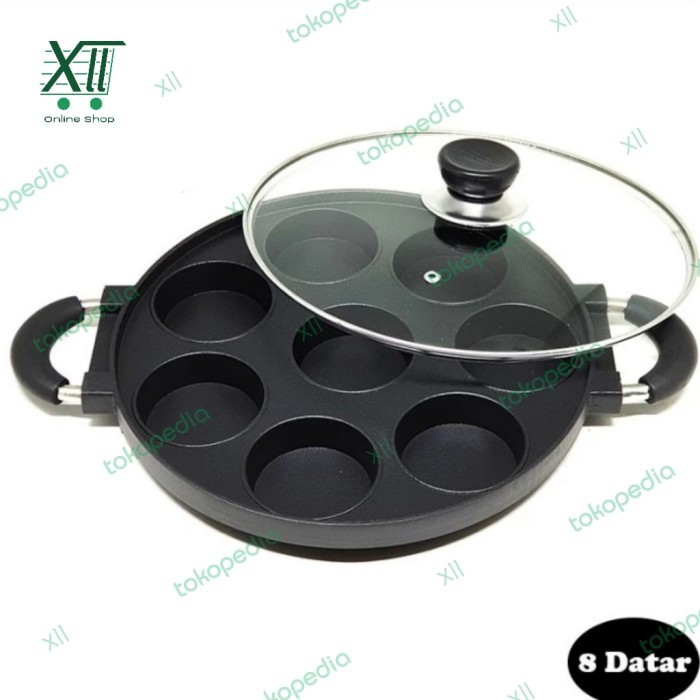 NAGAKO Non Stick Cake Pan 8 Lubang Datar Cetakan KUE LUMPUR MARTABAK