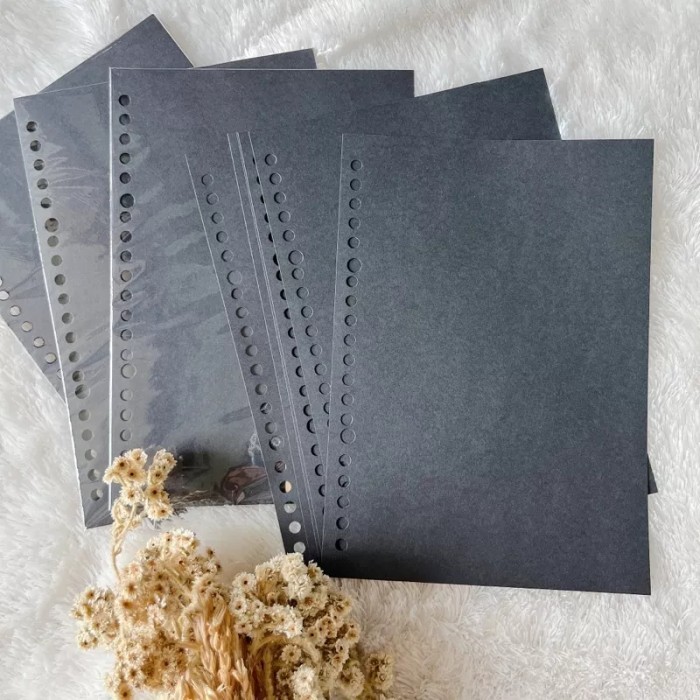 

Kertas Binder Loose Leaf A5 B5 Hitam Polos Isi 25 Lembar Isi Binder