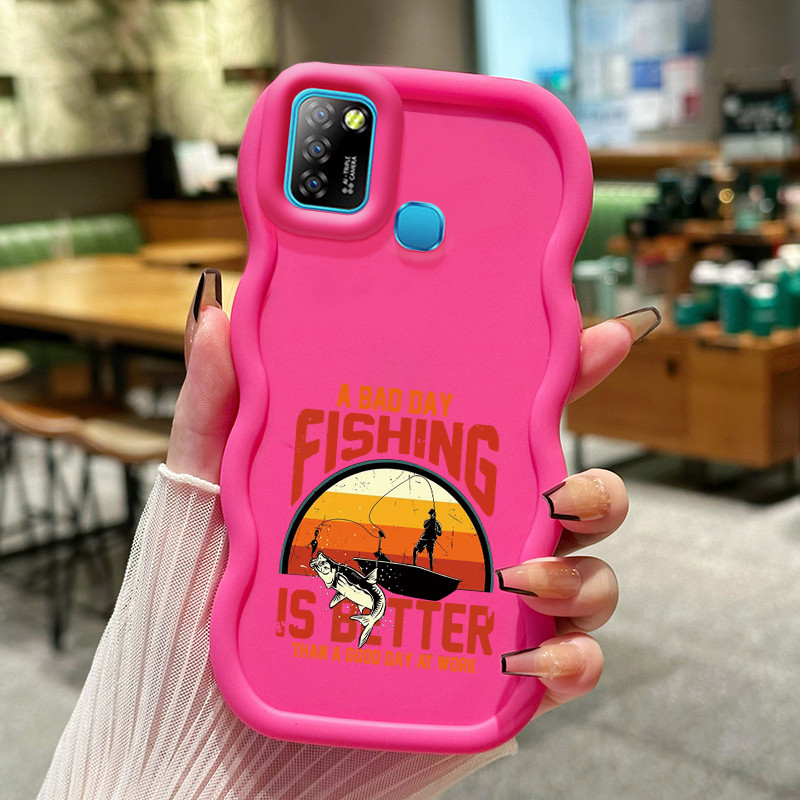 Casing Hp Untuk Infinix Smart 5 Smart 6 Ram 3 Case memancing Softcase Kesing ponsel pola ikan besar 