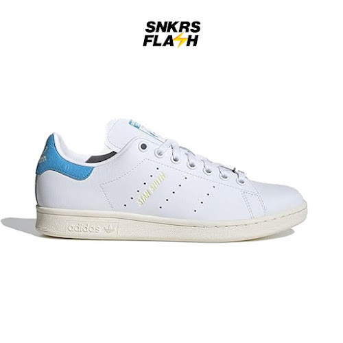 ADIDAS Stan Smith White Blue Sepatu Sneakers Wanita - IE0467 - Size 40.7