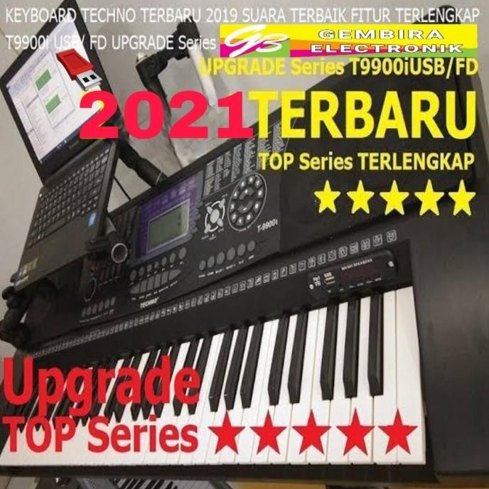 KEYBOARD TECHNO T-9900 NEW 2021 PIANO KEYBOARD FREE STAND terlaris