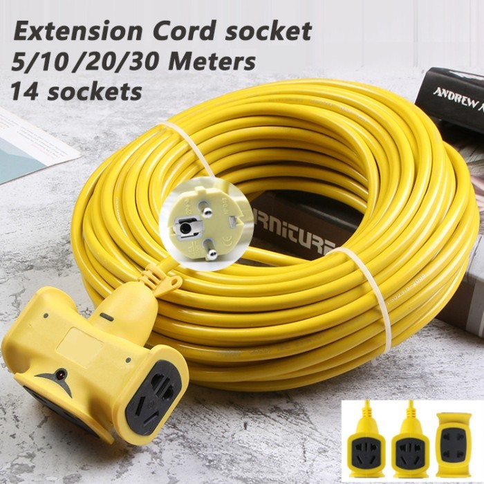 Kabel Sambungan Multi Fungsi /Colokan Kabel Listrik 10 Meter 20 Meter Sambungan Kabel / Roll Kabel