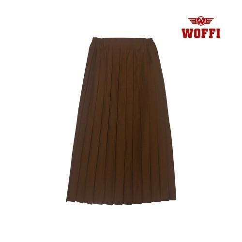 Rok Plisir Panjang Putih Hijau Merah Cokelat Seragam Sekolah Woffi Termurah 100 % Original
