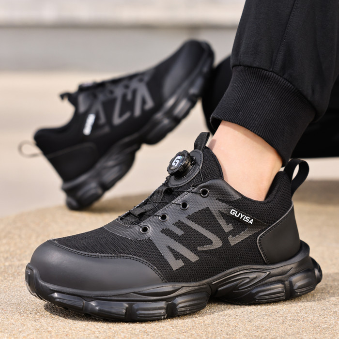 Safety Shoes Sneakers Sport Guyisa Black Art Tactical Murah