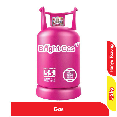 Murah Tabung LPG kosong 5,5kg pertamina bright gas pink ( tanpa isi ) Non COD
