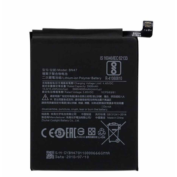 

BATTERY BATERAI BATRE XIAOMI REDMI 6 PRO BN47 ORIGINAL 99