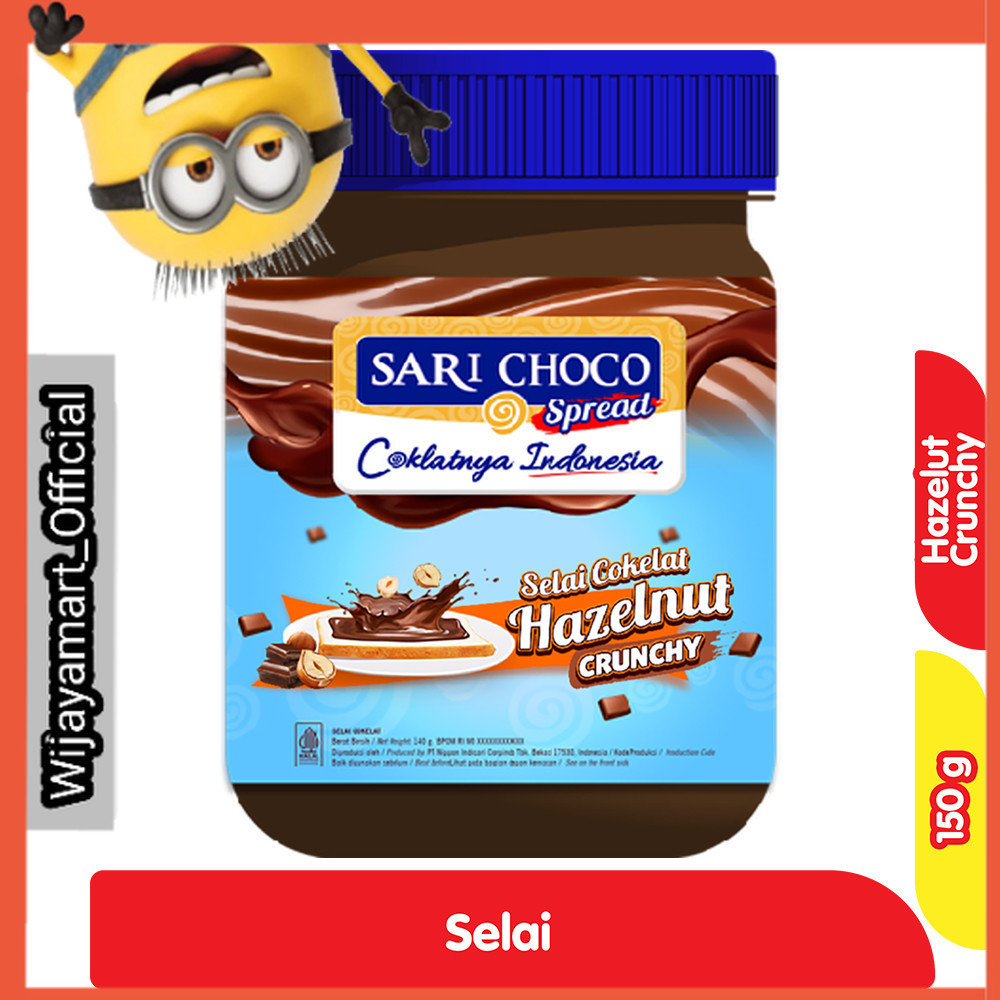 

Sari Choco Selai Cokelat Hazelnut Crunchy 150 g