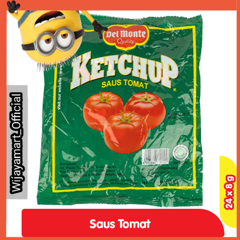 

Del Monte Ketchup Saus Tomat Sachet 24 x 8 g