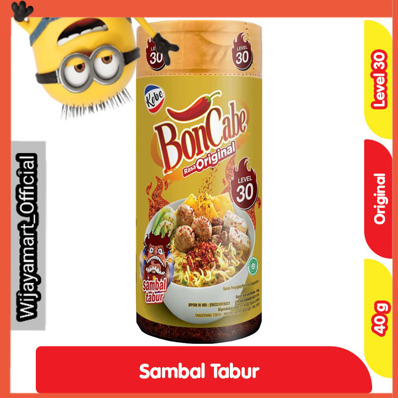 

Kobe BonCabe Sambal Tabur Level 30 Botol 40 g