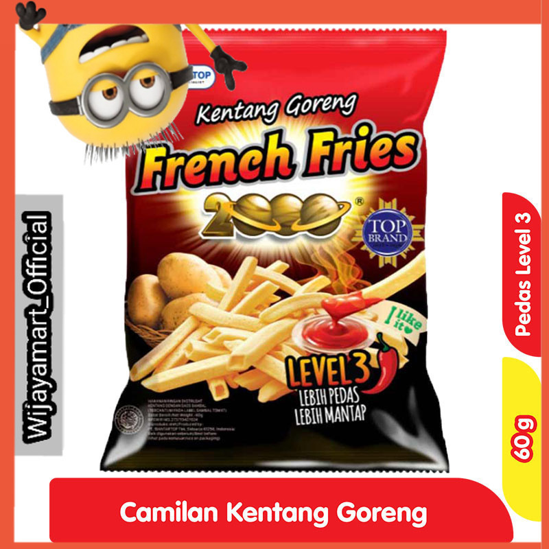 

French Fries 2000 Kentang Goreng Pedas Level 3 60 g