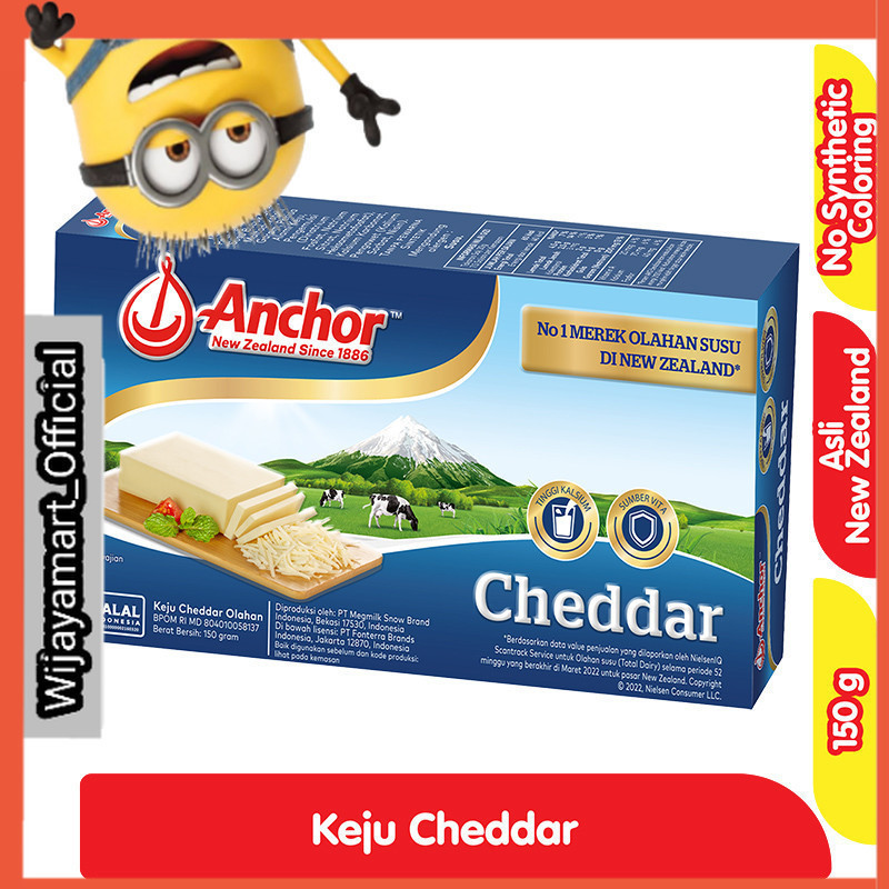 

Anchor Cheddar Keju Block Asli New Zealand Box 150 g