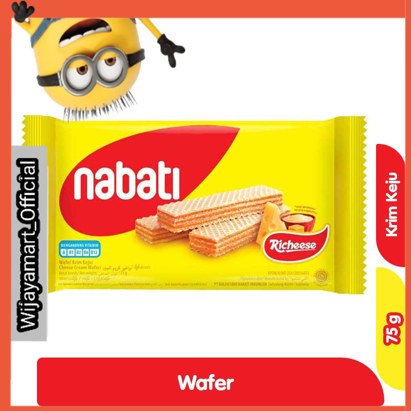 

nabati Richeese Wafer Krim Keju 75 g